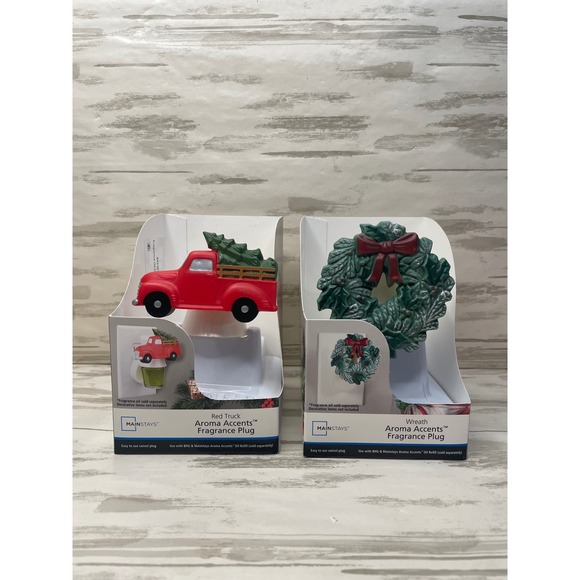 Mainstays Other - Mainstays Aroma Accents Red Truck & Christmas Tree Wreath Fragrance Plug